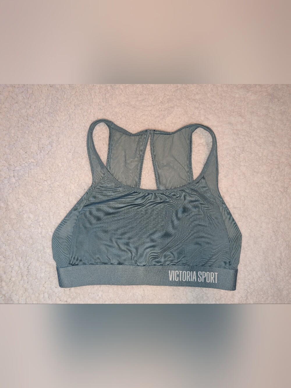 Victoria's Secret Sports Bra - mesh racerback - medium - teal green / Blue